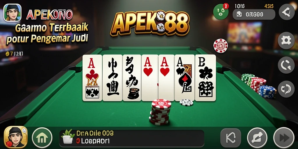 Tampilan gameplay APEK88 menampilkan aksi seru permainan Domino.
