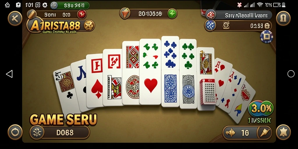 Screenshot ARISTA88 memperlihatkan gameplay Domino yang seru dan interaktif.