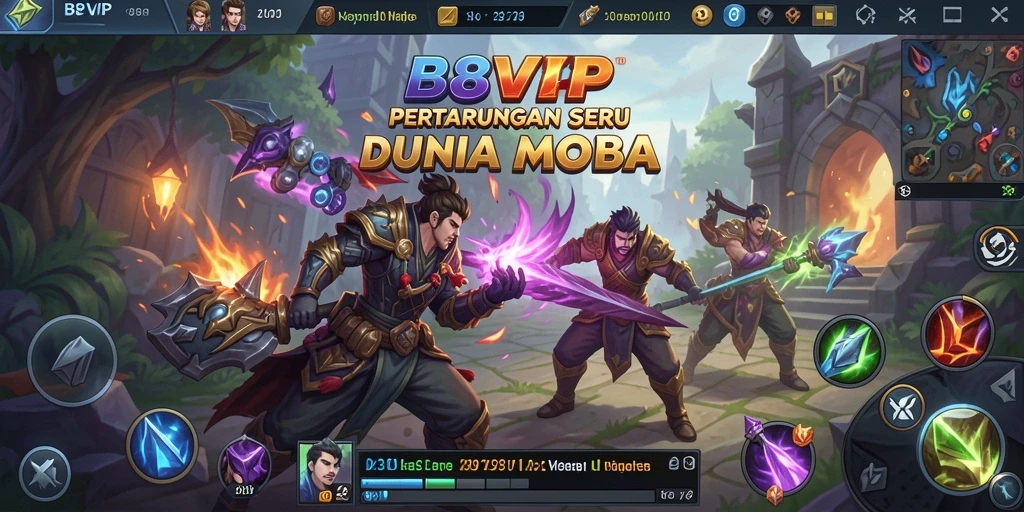 Tampilan epic gameplay B8VIP di arena MOBA.