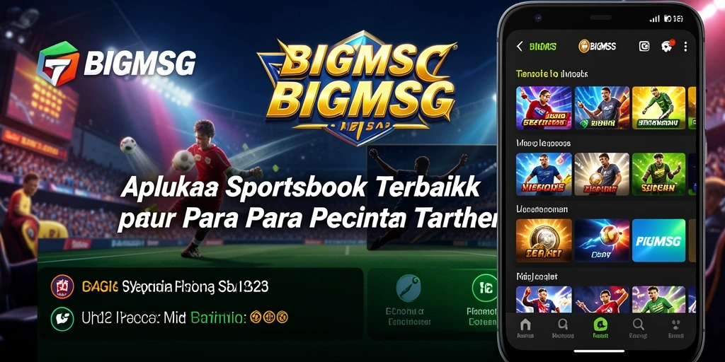 Tampilan utama BIGMSG menampilkan berbagai opsi taruhan menarik.