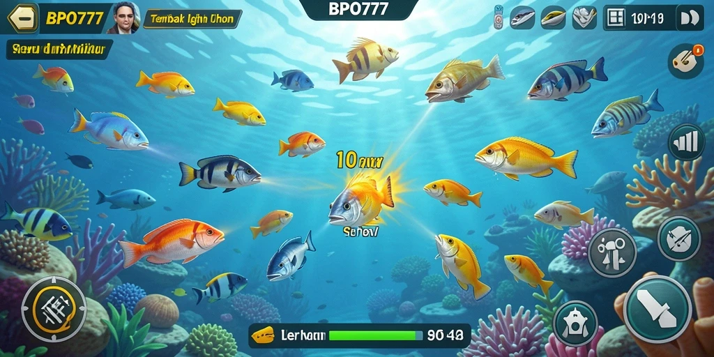 Gameplay seru Tembak Ikan di BPO777 yang penuh warna.