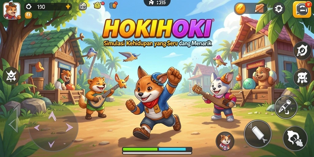 Screenshot HOKIHOKI menampilkan gameplay yang dinamis dan interaktif.