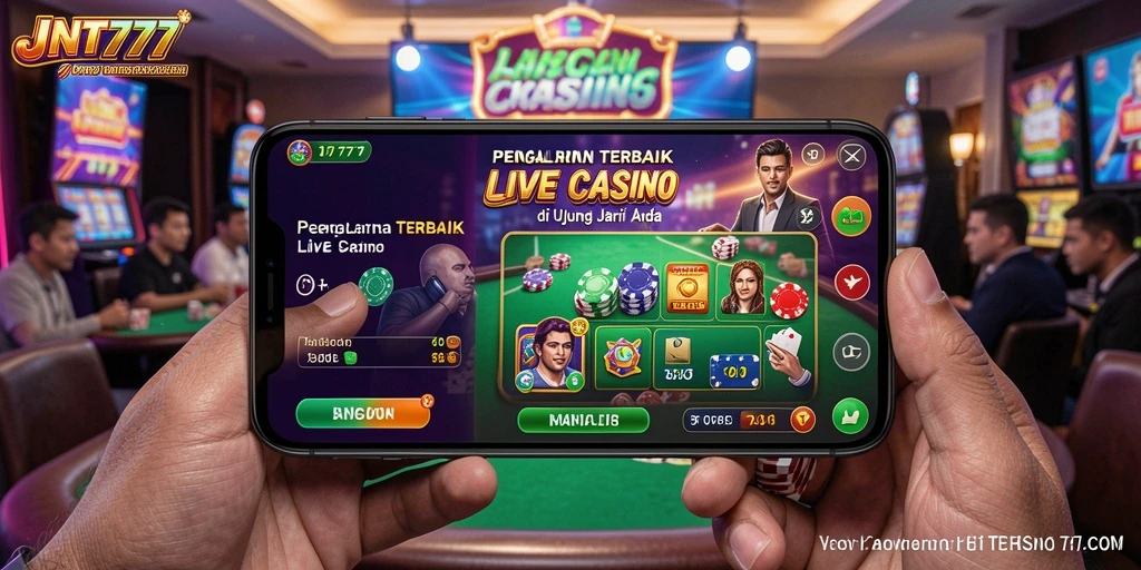 Tampilan permainan Live Casino yang menarik di JNT777.