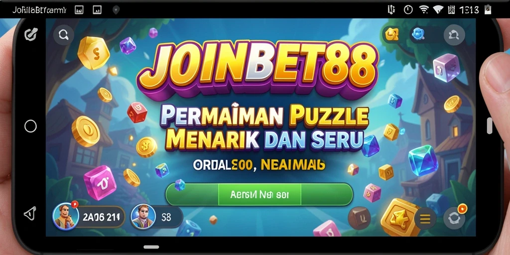 Screenshot main game Puzzle JOINBET88 yang penuh warna.