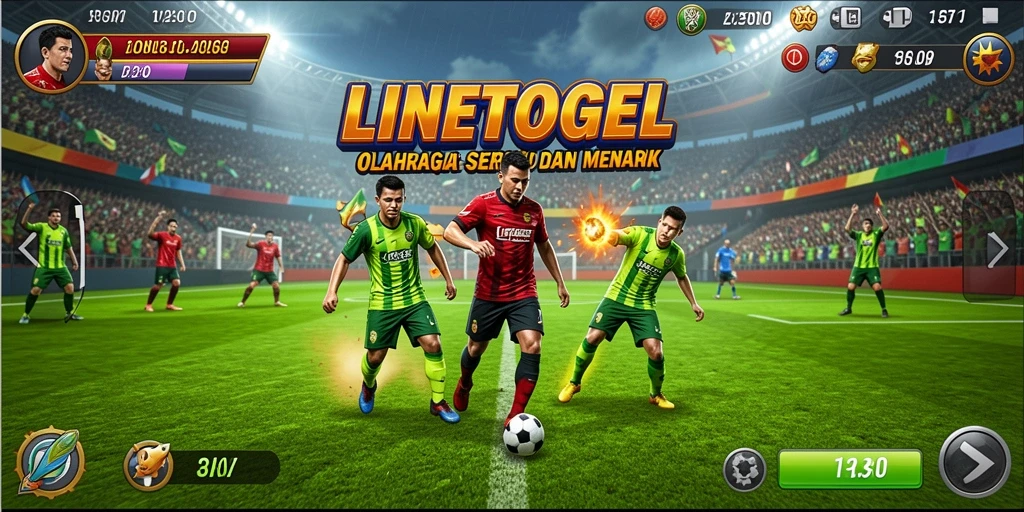 Tampilan gameplay menarik dari LINETOGEL yang penuh aksi olahraga.