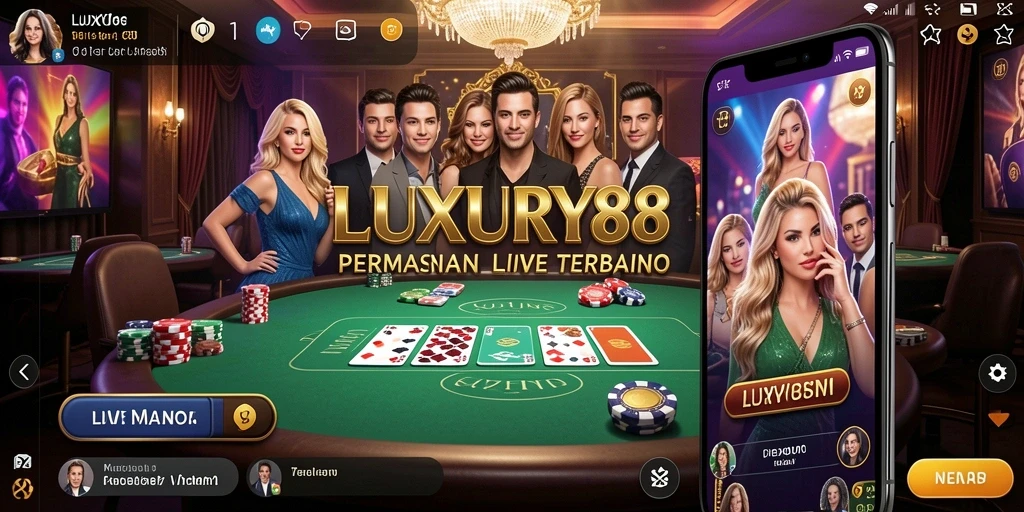 Gameplay menegangkan di LUXURY88 dengan dealer langsung.