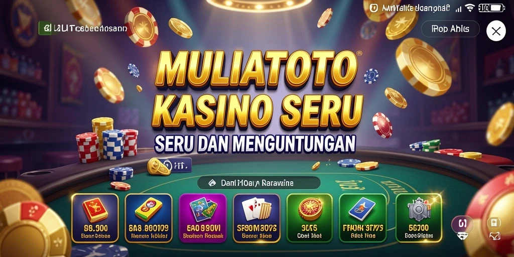 Tampilan gameplay Kasino seru di MULIATOTO yang memukau.