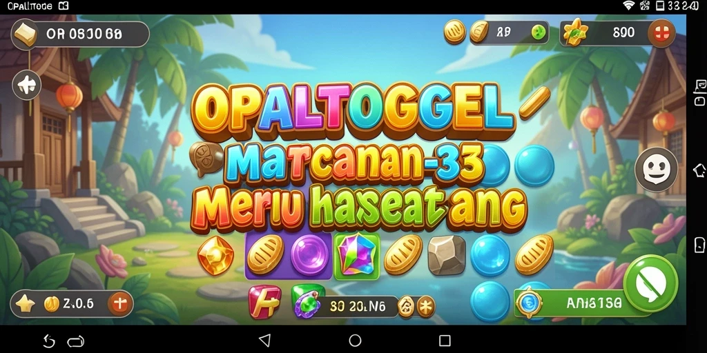 Tampilan gameplay Match-3 yang seru di OPALTOGEL.
