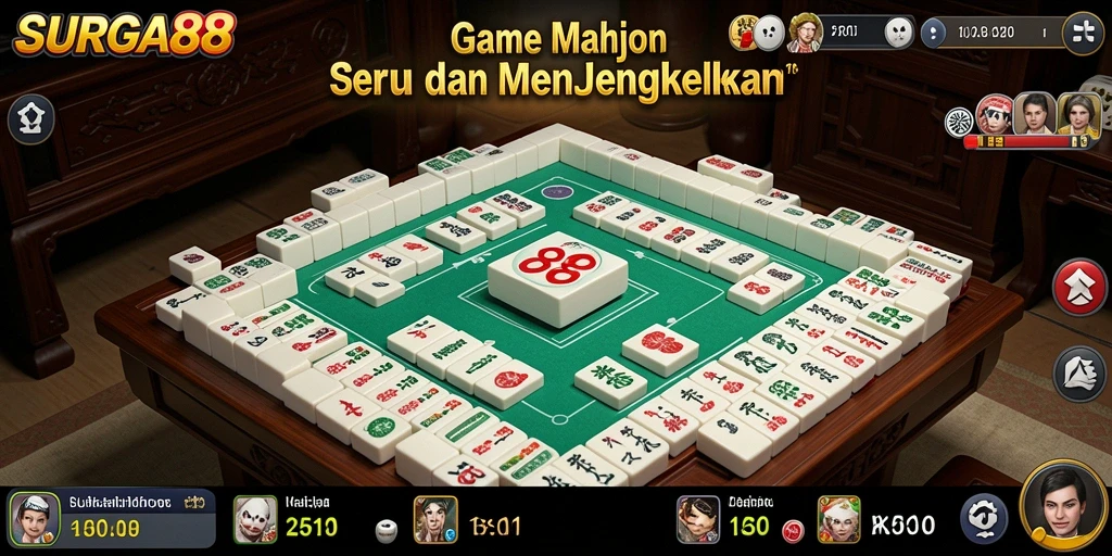 Tampilan screenshot SURGA88 menunjukkan gameplay yang mendebarkan dalam bermain Mahjong.