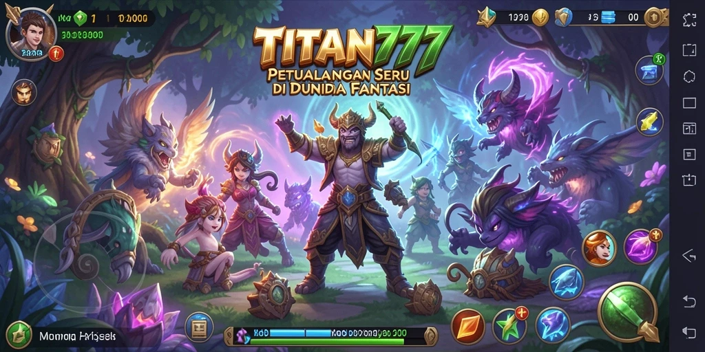 Tampilan gameplay TITAN777 yang penuh aksi dan petualangan.