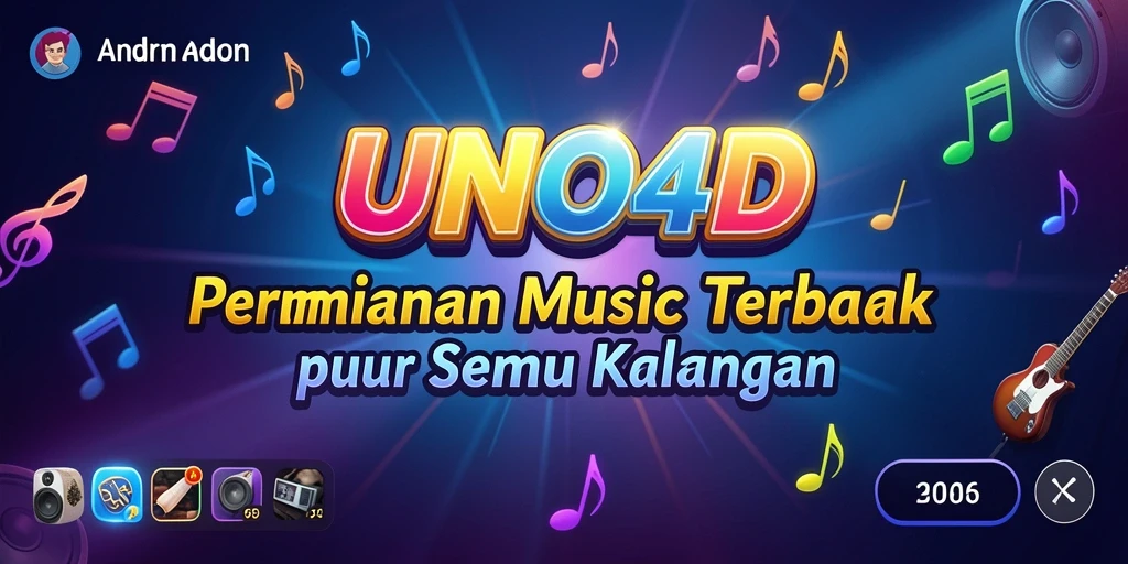 Tampilan gameplay seru di UNO4D dengan musik favorit.