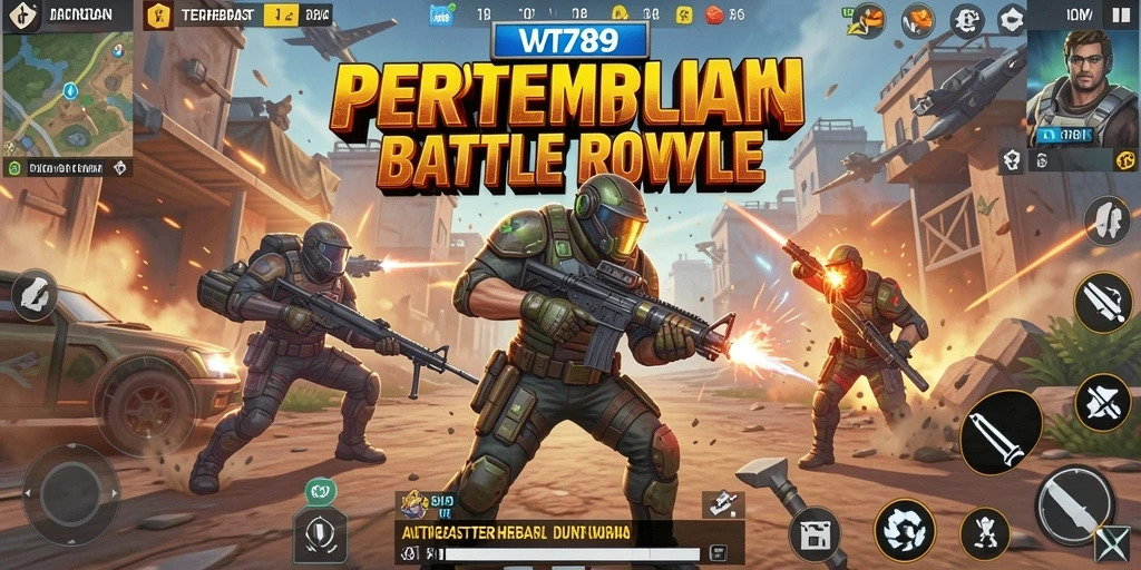 Tampilan gameplay VT789 menampilkan aksi mendebarkan dalam Battle Royale.