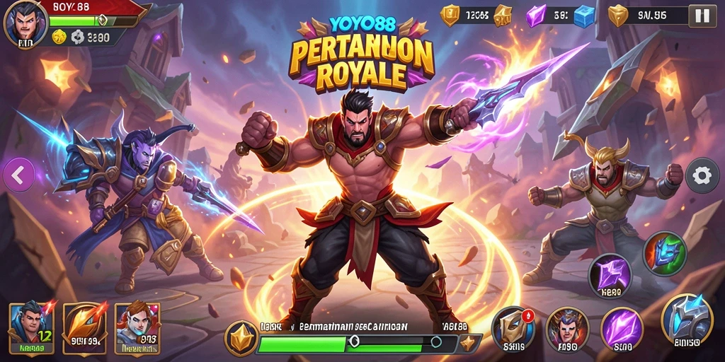 Gameplay seru di arena pertarungan YOYO88.